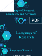 1 Lesson 1 Language of Research Campaign and Advocacy 1