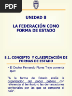 UNIDAD 8. La Federación Como Forma de Estado.