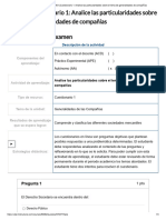 Examen - (AAB01) Cuestionario 1 - Analice Las Particularidades Sobre El Tema de Generalidades de Compañías