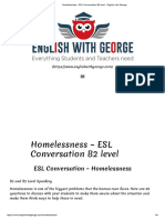 Homelessness - ESL Conversation B2 Level - English With George