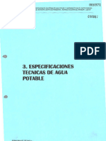 Especificaciones Tecnicas Agua Potable