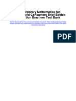 Contemporary Mathematics For Business and Consumers Brief Edition 7th Edition Brechner Test Bank