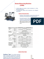 Coordinate Measuring Machine (CMM) : Salient Characteristics