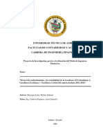 Universidad Técnica de Ambato Facultad de Contabilidad Y Auditoría Carrera de Ingeniería Financiera