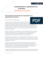 (PDF) Transcripción - Marketing de Comportamiento y Segmentación de La Clientela