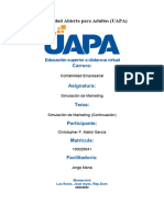 Tarea IV, Simulación de Marketing (Continuación)