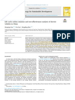 Life Cycle Carbon Emission and Cost-Effectiveness Analysis of Electric Vehicles in China