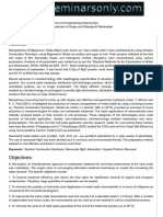 Application of Nano Metal Oxides in Treatment of Soaps and Detergents Wastewater - Civil Engineering Project Topics