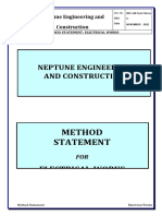 Method Statement For Electrical Works