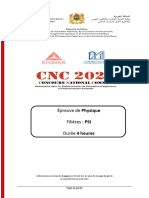 CNC Psi 2020 Physique Sujet