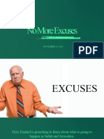 No More Excuses Sermon