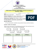 Week 8 Home Basedenrichment Activitiy in Math 10 q1w7