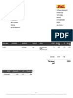 DHL Invoice