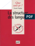 Claude Hagege - La Structure Des Langues, 5e Edition