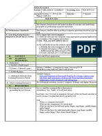 Lesson Plan in TLE 9 (COT1) SY2023-2024 WEEK 8