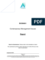 Contemporary Management Issues Assignment Brief