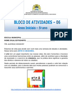 Bloco de Atividades6 - 5º Ano - Arte e Cidadania