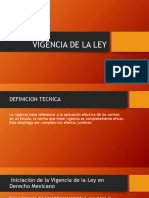 Vigencia de La Ley