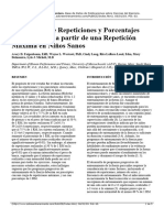 Relación Entre Repeticiones y Porcentajes Seleccionados A Partir de Una Repetición Máxima en Niños Sanos