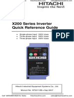 Hitachi X200 Quick Reference Guide