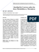 245 - Efectos de La Velocidad de Carrera Sobre Los Costos Energéticos Metabólicos y Mecánicos de La Carrera