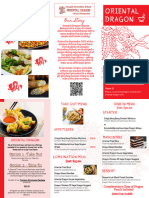 Oriental Dragon Menu