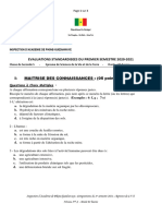 Evaluation Standadissees 1er Semestre SVT 2nde S 2020-2021 Senegal