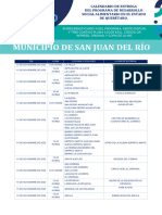 Calendario Entrega Alimentario San Juan Del Río