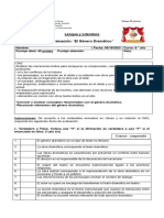 Evaluación Género Dramático 8 Año.