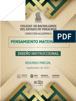 Pensamiento Matemático I Nuevo Diseño Instruccional Segundo Parcial