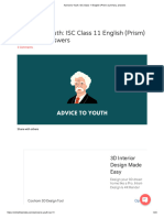 Advice To Youth - ISC Class 11 English (Prism) Summary, Answers