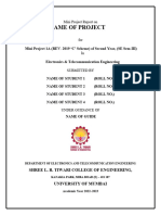 Mini Project Report Format