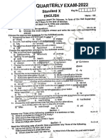 10th Englishl Original Question Paper To Quarterly Exam 2022 Nagapattinam District PDF Download