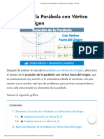 Ecuación de La Parábola Con Vértice Fuera Del Origen - Fisimat