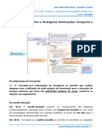 Lei 8.112/90 - Direitos e Vantagens - Indenizações: Transporte e Auxílio Moradia