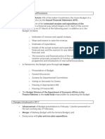 Budget and Constitutional Provisions