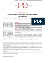 Accuracy of Intraoral Scans An in Vivo Study of Di