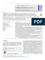 Antibacterial and Antioxidant Activities, Lethality Assay and Chemical Profile Intrude Extract of Biancaea Sappan (L) Tod. For Anti-Vibro Agent