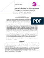 Definitions, Perception and Functioning of Creative Accounting in The Theory and Practice of Different Languages, Countries and Parts of The World