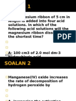 Soalan Latihan - Rate of Reaction