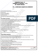 2022-23 Class - 11TH Assignment of Chemistry Chapters - 1 To 4