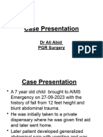 Splenic Trauma by DR Ali Resident Surgeon