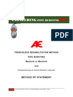 Method Statement Pipe Bursting Manhole To Manhole ACE R2 0414