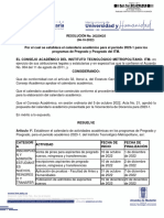 Calendario Académico 2023-1