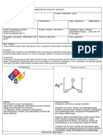 Hoja de Seguridad Nitrato de Plata