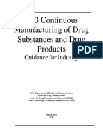 Q13 Continuous Manufacturing of Drug Substances and Drug Products