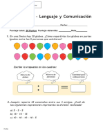 Evaluación Matemáticas 4°