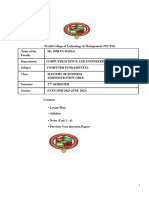 CF Course File