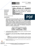 RESOLUCIÓN FINAL #2771-2022/CC1: Cuadro #1: Detalle de Operaciones No Reconocidas Fecha Detalle Importe S