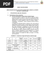 Breve Descripcion de Las Vias de Acceso para Llegar A La Fuente de Agua